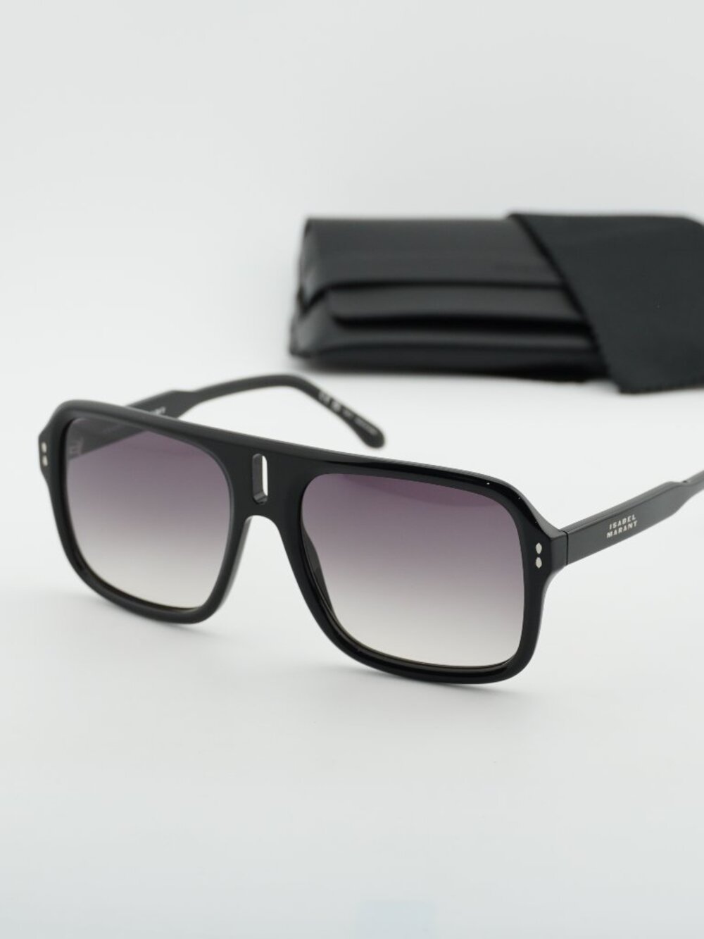 Isabel Marant IM 0125/S 0807 9O Square Sunglasses - Black/Grey